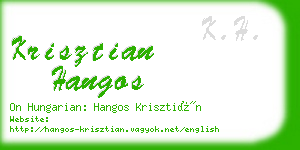 krisztian hangos business card